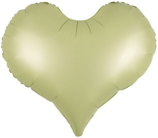 К Шар 24''/61 см Сердце, Люкс, Оливковый, Сатин (БГ-40)