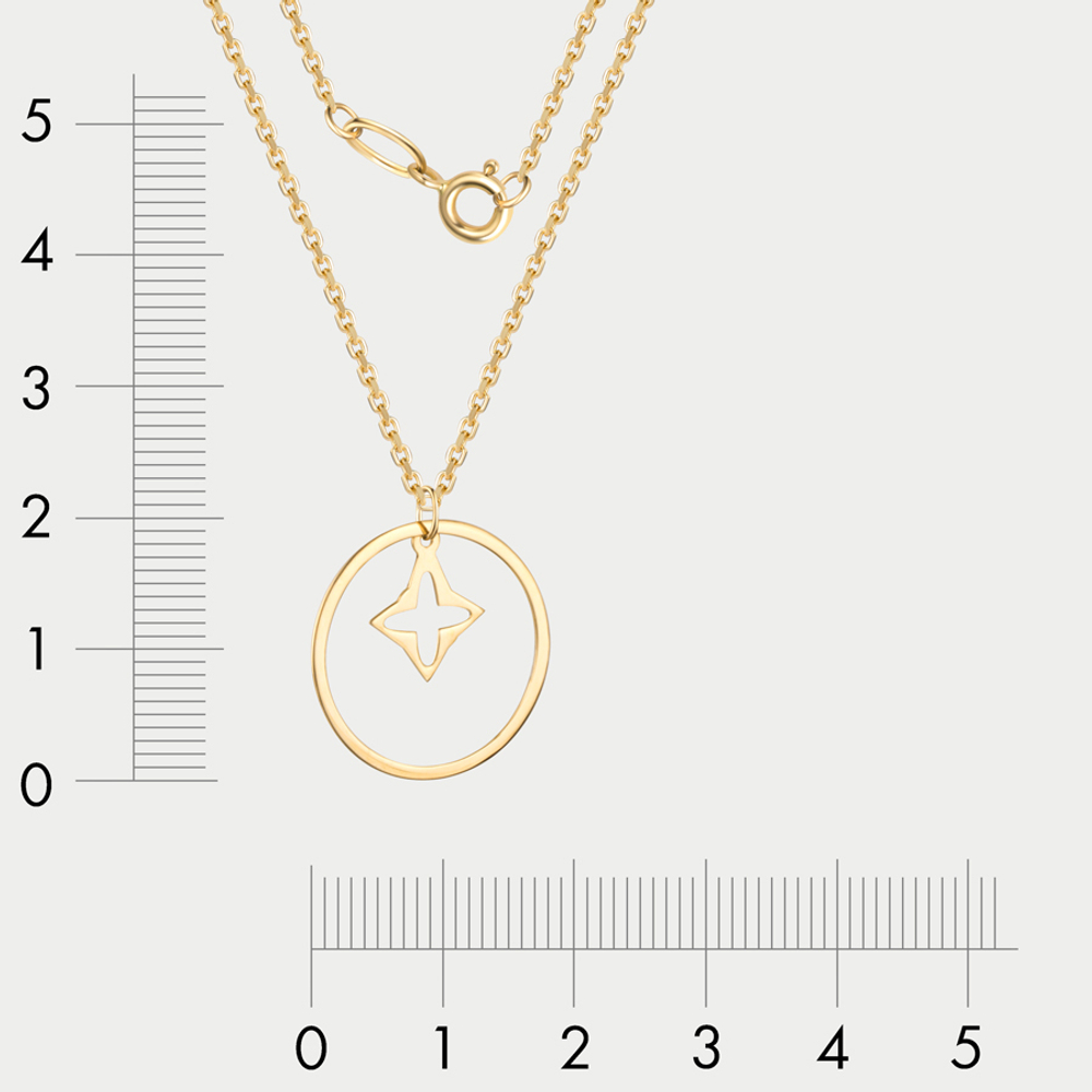 Колье для женщин из желтого золота 585 пробы без вставки (арт. 024119Л)