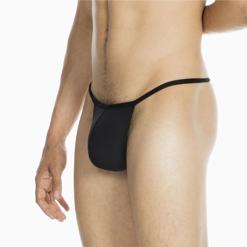 Мужские трусы стринги черные HOM PLUME G-String 359931_400004