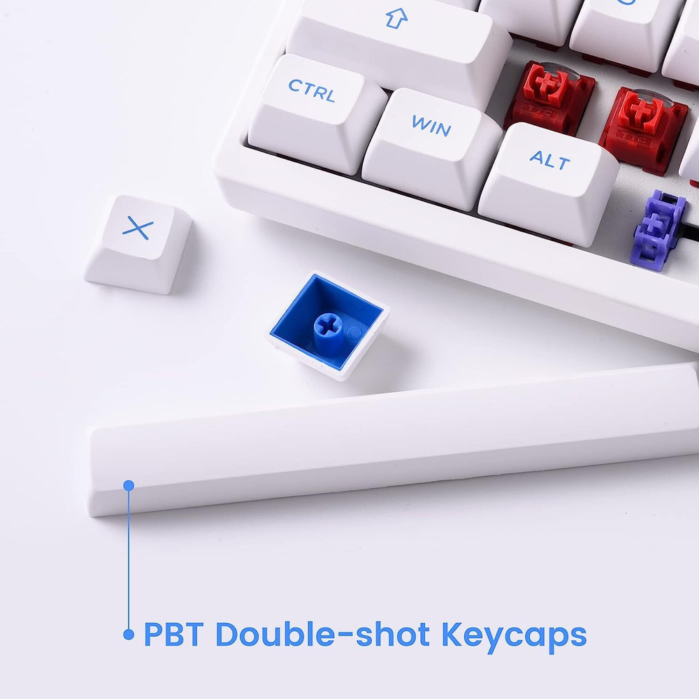 Игровая клавиатура AKKO 3098N (Blue&White/RGB/Hot-Swap/3 Modes, TTC Honey Switch)