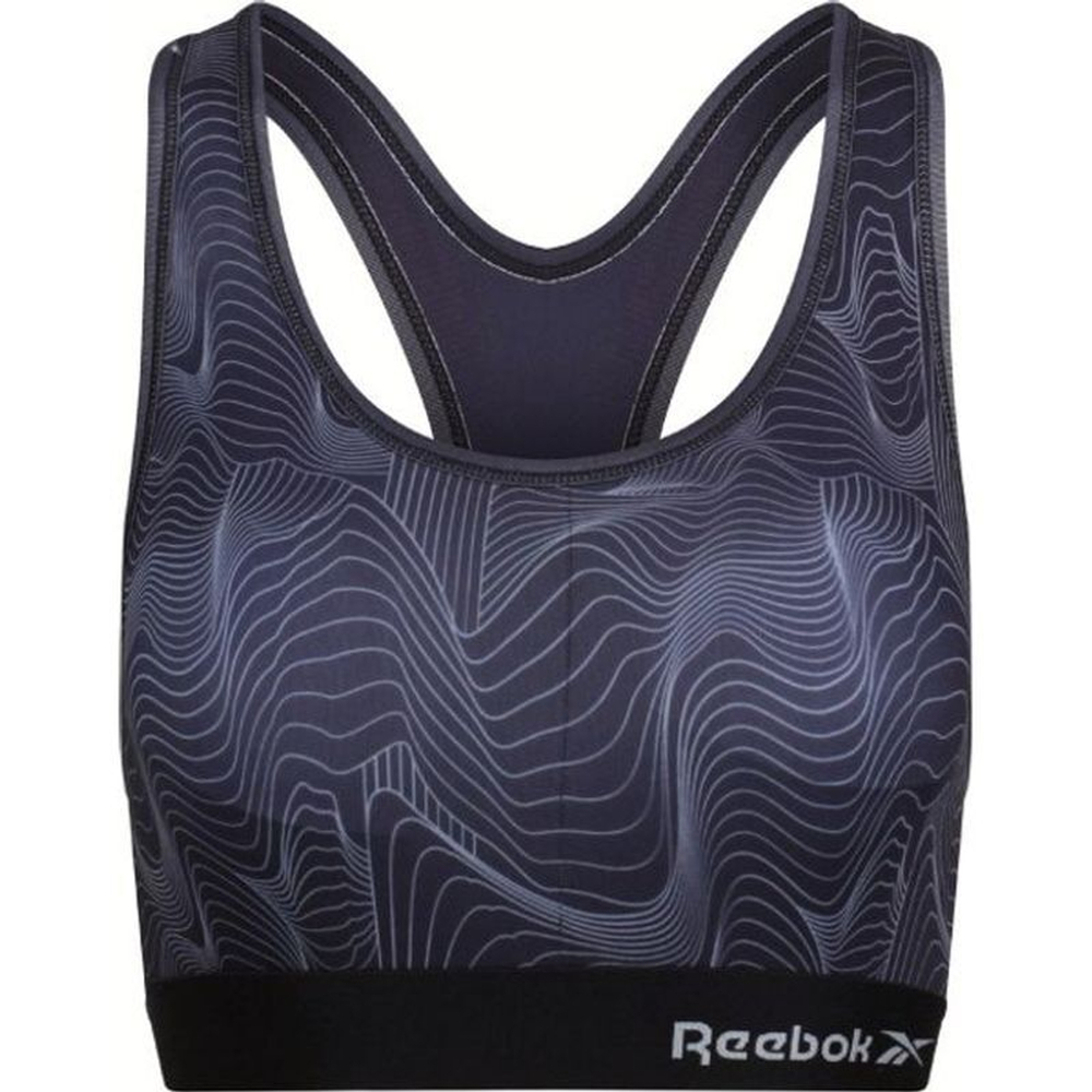 ТОП теннисный Reebok Womens Crop Top Nelly - black print