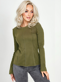 Лонгслив гранж со швами наружу