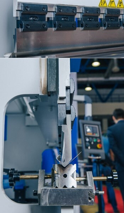 Гидравлический листогибочный пресс MetalTec HBM 160/3200M с инвертором заднего упора E22