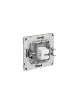 Розетка компьютерная 1-м KANT RJ45 кат.5E без шторки ванильн. марципан DKC 7015663