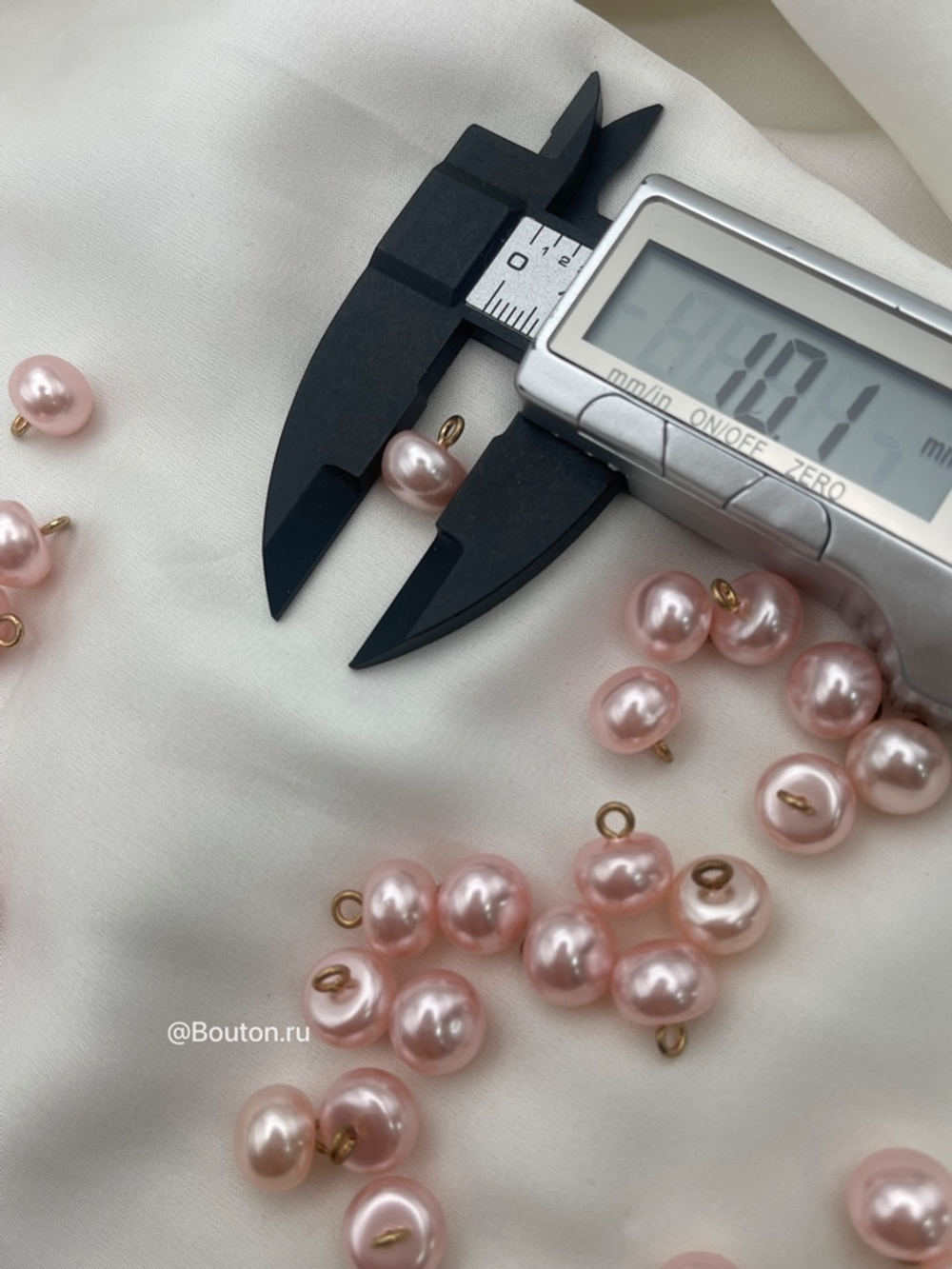 Пуговицы Жемчужные15 нежно-розовые