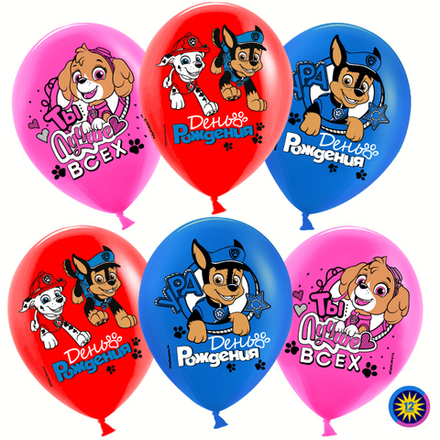 О 12" Шар с рисунком Щенячий Патруль СДР