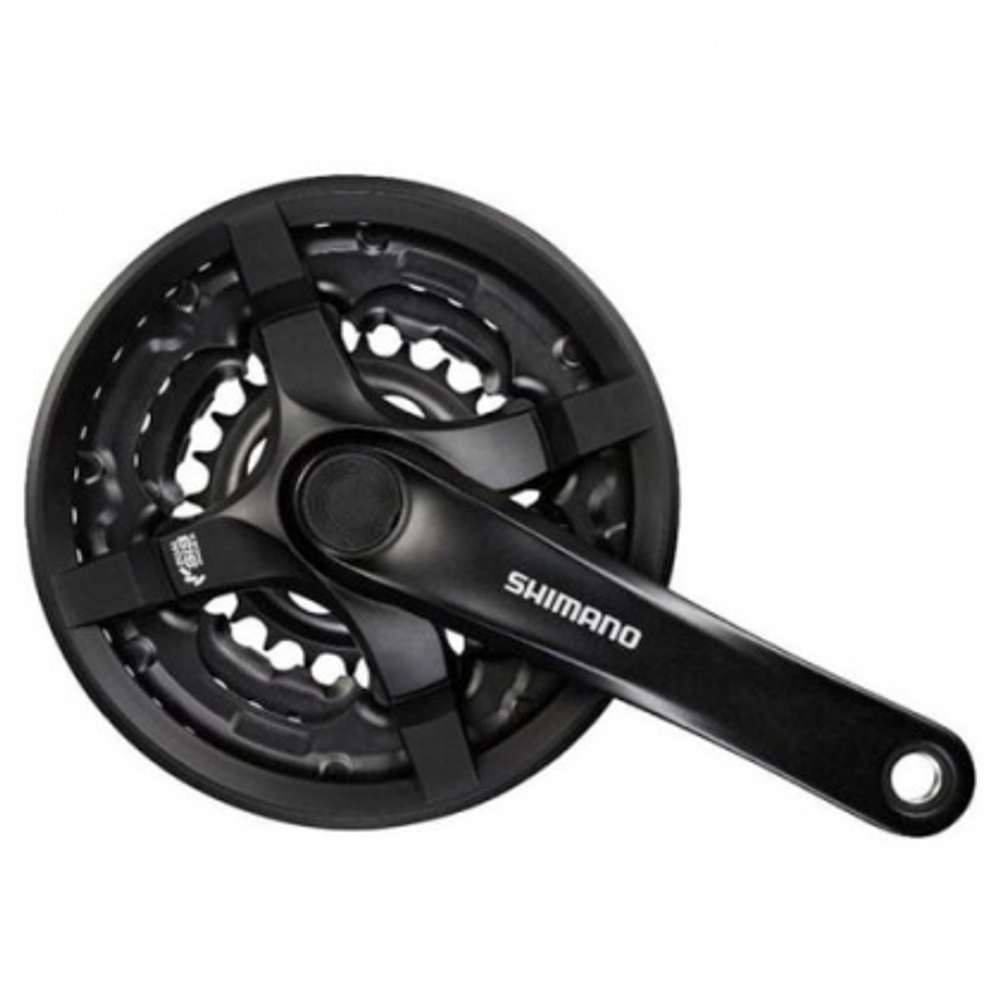 Шатуны 1/2"х3/32" 24/34/42 зуб. 170мм FC-TY501 Tourney SHIMANO сталь/алюминий чёрные, арт. 580232