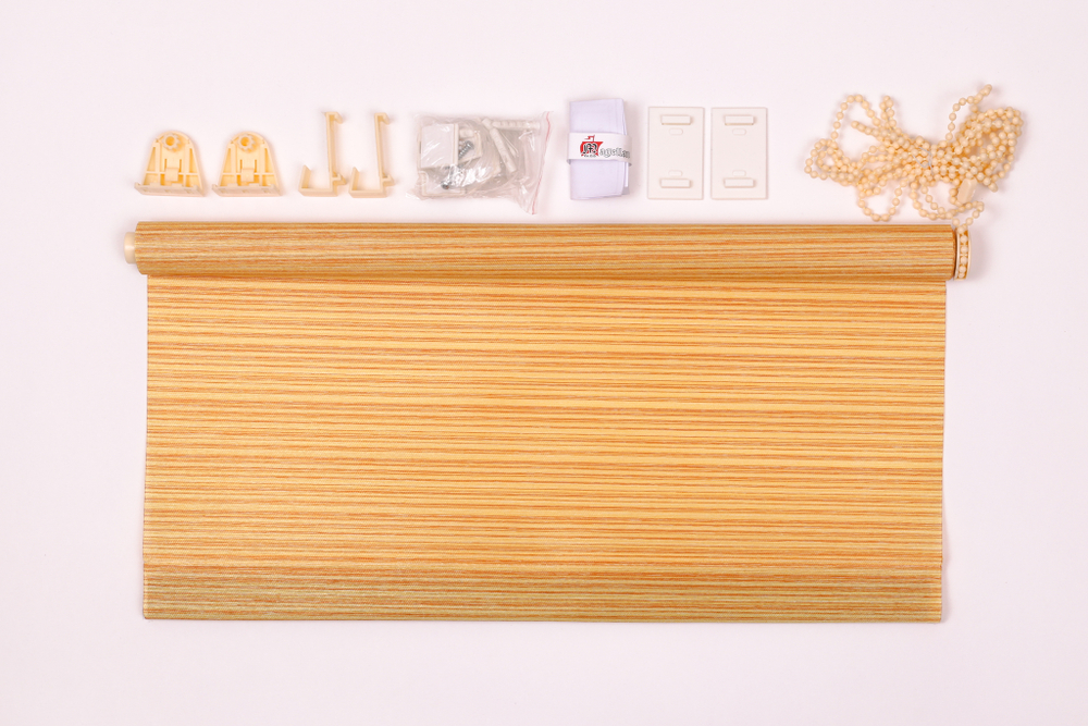 Ролет штора ЗЕБРАНО жёлтый