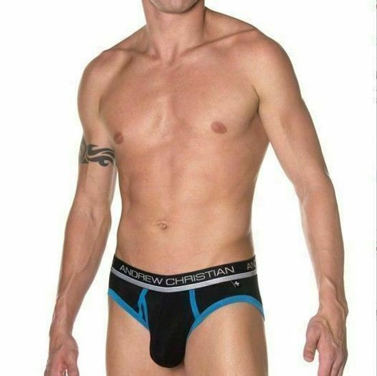 Мужские трусы брифы черные Andrew Christian Air Sculpt Brief Black