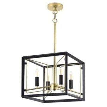 Люстра подвесная 713447 черный матовый/золото Regolo Lightstar