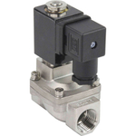 Two way normally closed indirect acting electric solenoid valve Elephant VS2W-401N-PU-NC G NBR 110/220V, body material - stainless steel AISI 304, seal - NBR