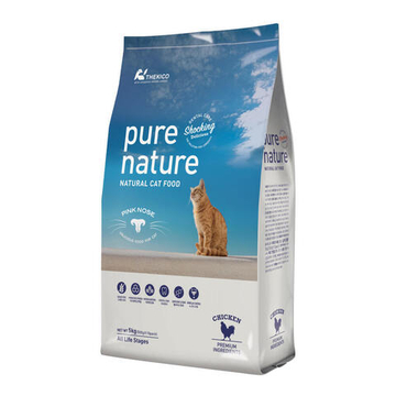 Pure Nature Беззерновой полноценный сухой корм Марка «Pure Nature» Курица для кошек 5 кг (500г х 10пакетиков)