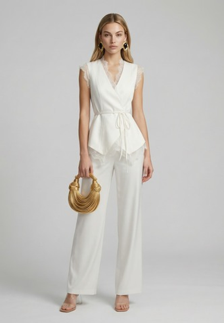 Жилет с кружевом