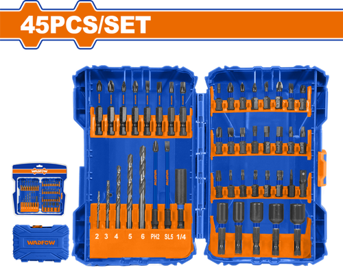 Набор ударных бит 45 шт (6/12) WADFOW WSV6545