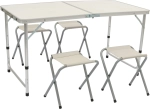 Набор кемпинговой мебели Ладога (стол+4 табурета), стол: 120х60см h71см, алюминий/МДФ, полиэстер, 40