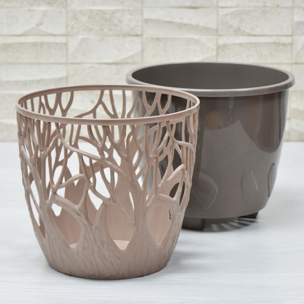 Кашпо Форест 3,5л, фраппе/мокачино