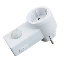 Датчик движения ЭРА MD 022 розеточный ДДР-01 1200Вт, 10-420с, 2-9м, 3+лк, 120гр, IP20