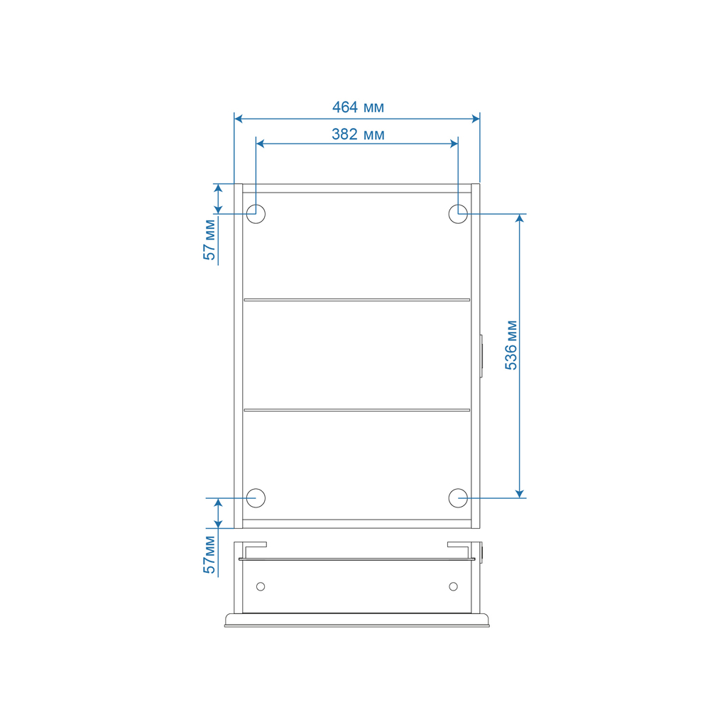 Зеркало-шкаф с подсветкой Джерси flip, 50x75 см (бесконтактный сенсор, белый корпус)