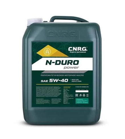 CNRG N-Duro Power 5W-40 CI-4/SL/кан. 20 л/Масло моторное