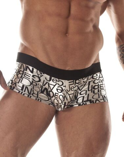 Серебристые трусы-хипсы с черными буквами (Размер: M) (Цвет: серебристый)