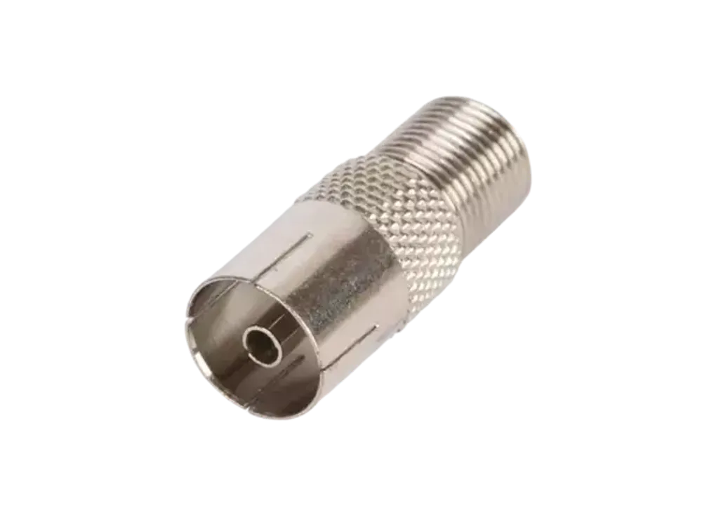 Адаптер для коаксиальных кабелей, F-тип-PAL-female, металлик, уп-ка 100 ...