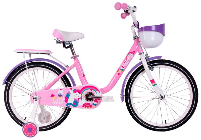Детский велосипед для девочек Tech Team Melody 20 с корзинкой