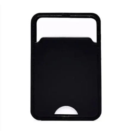 Держатель для карт кожа/подставка, черный, с клеевой основой