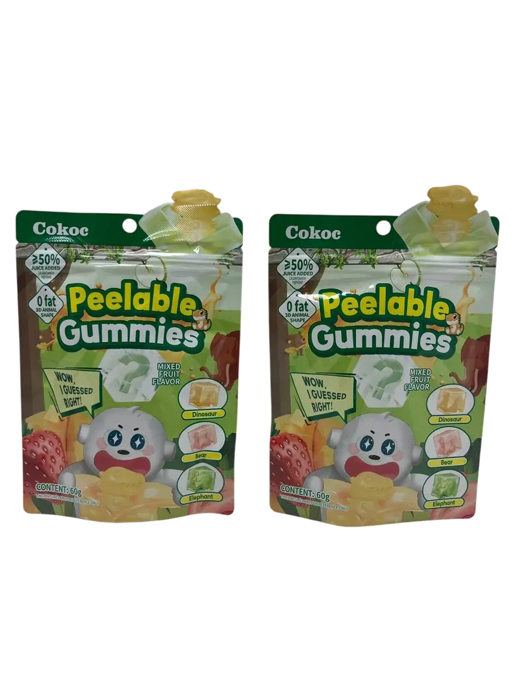 Жевательный мармелад 3D в форме животных ( 2уп по 60гр)