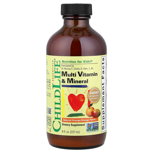 ChildLife Essentials, мультивитамины и минералы, натуральный вкус апельсина и манго, 237 мл (8 жидк. унций)