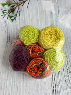 Пряжа носочная Аркобалено радужный микс 118г