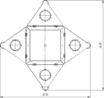Песочница с крышкой для детской площадки "Люк" Romana 057.38.00