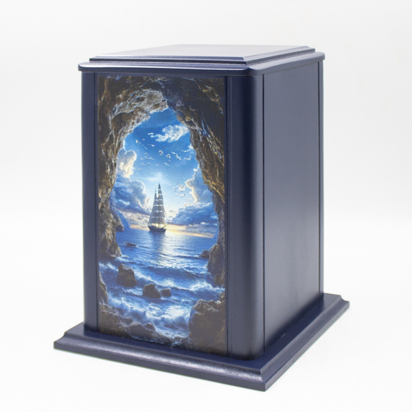 Урна для праха "Пантеон" синяя Грот