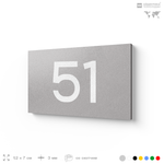 Табличка с номером 51 на дверь квартиры, для офиса, кабинета, аудитории, склада, серая 120х70 мм, Айдентика Технолоджи