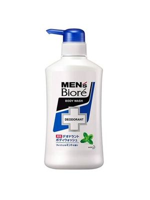 КАО "Men's Biore" Увлажняющий и дезодорирующий гель для душа с антибактериальным действием с ароматом мяты , 440мл.