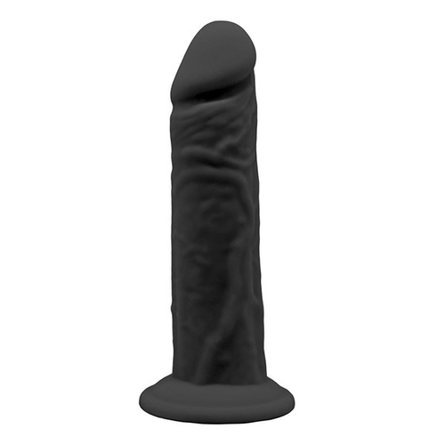 Черный фаллоимитатор 17,7см на присоске SilexD Premium Silicone Dildo 7" Model 4