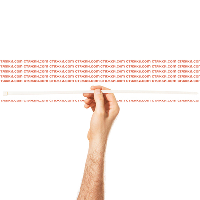 Стяжки морозостойкие Арктик 8х500 белые - 100 шт/уп | Хомуты кабельные морозостойкие