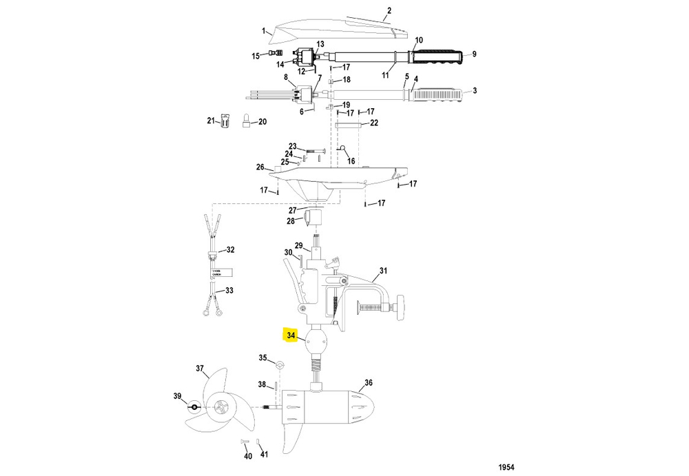 Анод редуктора Mercury () (MAR00203) (Quicksilver)