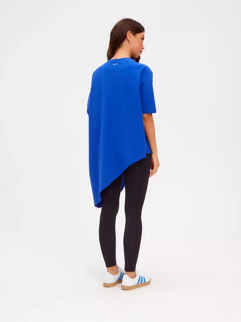 Туника оверсайз ассиметричная синий