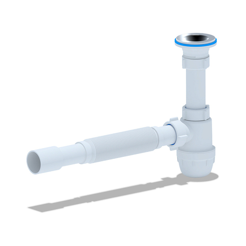 Сифон для раковины Ани Пласт Юнг 1 1/4"*32 с гибкой трубой 32*32/40 (BM1015)