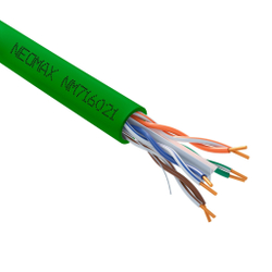 Витая пара Кабель NEOMAX [NM716021] U / UTP cat.6 4x2x0.57, 23 AWG, Медь, внутренний, PVCLS нг(А)-LSLTx, 305м, зеленый; Fluke Tested