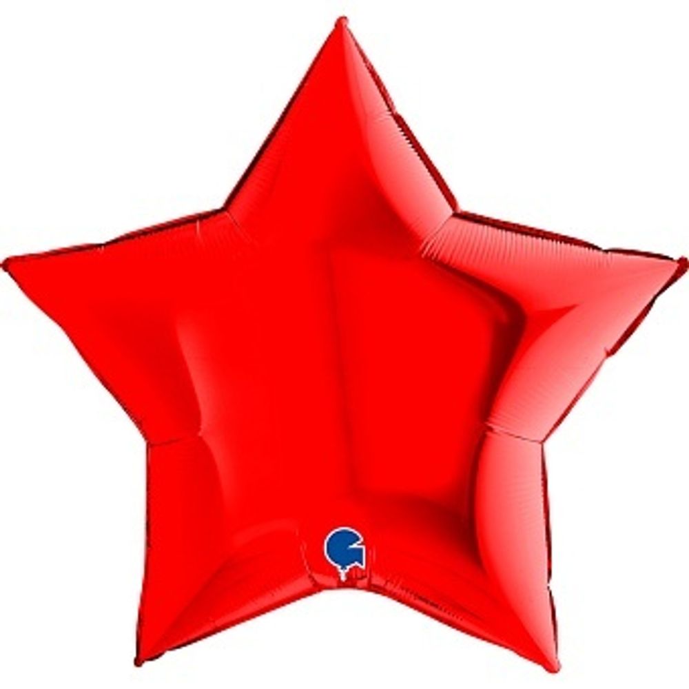 Шар (18&#39;&#39;/46 см) Звезда, Красный, 1 шт.