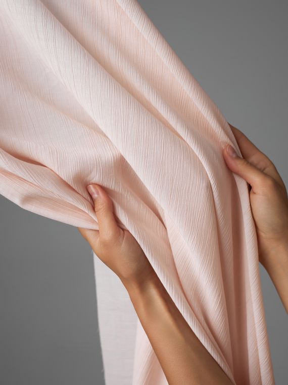 Ткань хлопок креш &quot;жатка&quot;, Китай, кремово-розовый