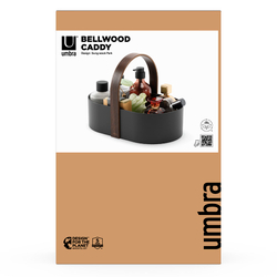 Органайзер bellwood caddy, 30х23 см, черный/орех