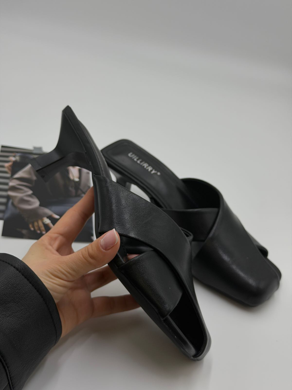 Босоножки женские эко-кожа арт. FECM 102-3 цвет "чёрный"