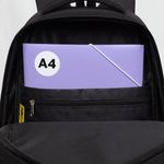 Рюкзак GRIZZLY школьный, анатомическая спинка, 2 отделения, для мальчиков, "LIFE", чёрный, 45х32х23 см, RU-430-10/1