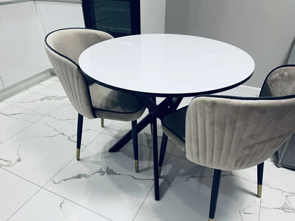 Стол DikLine Rs90 опоры чёрные