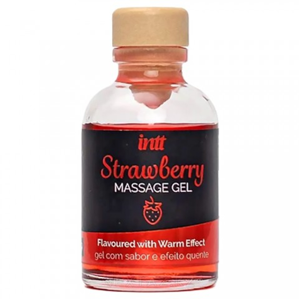Гель съедобный для интимного массажа Intt Strawberry Massage Gel 30 мл, клубника