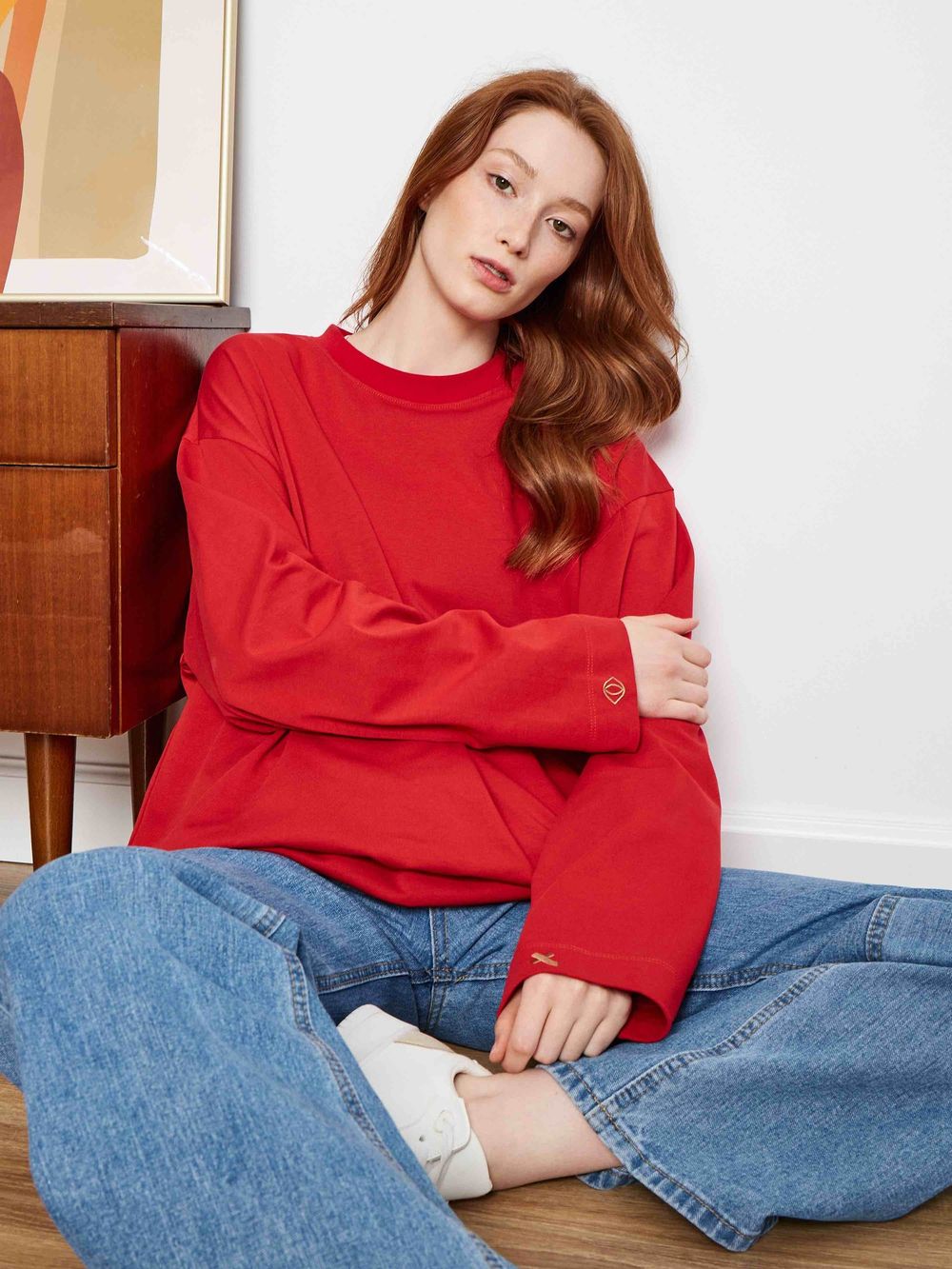 Лонгслив Toccotwo Red neck Красный