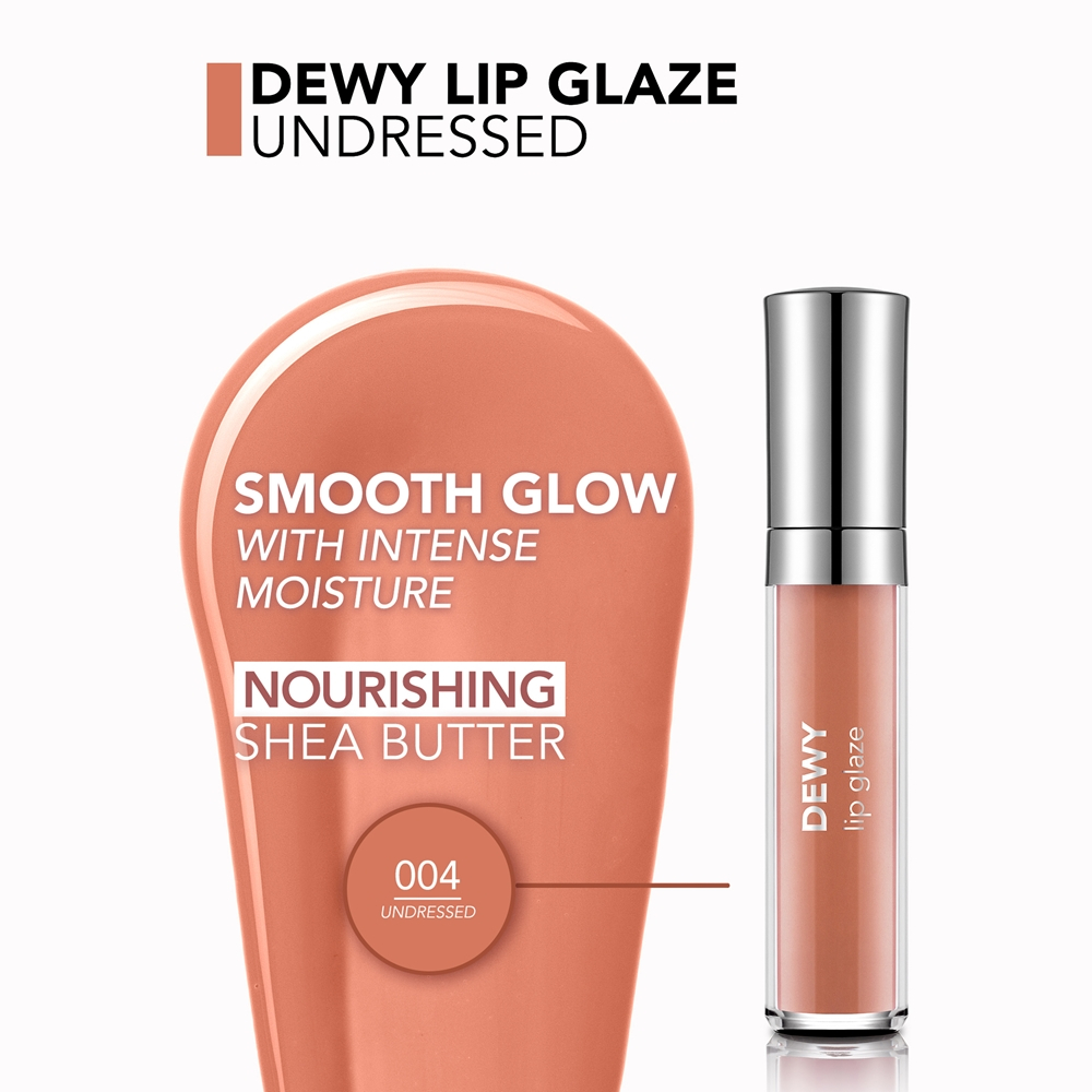flormar Dewy Lip Glaze - Увлажняющий блеск для губ оттенок 004 Undressed, 4 ml