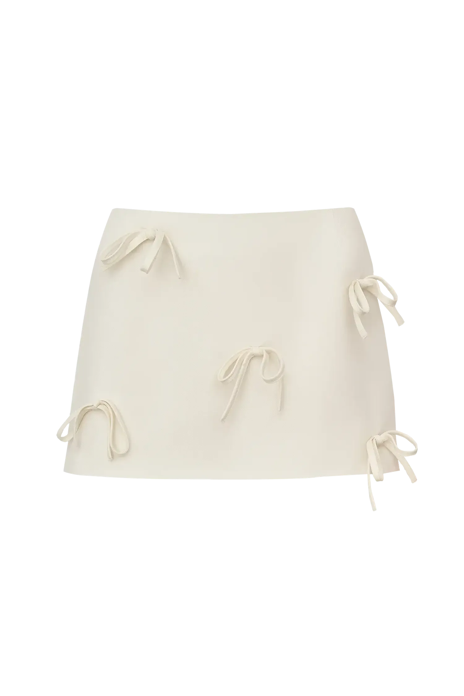 Юбка мини (И сбоку бантик), молочная